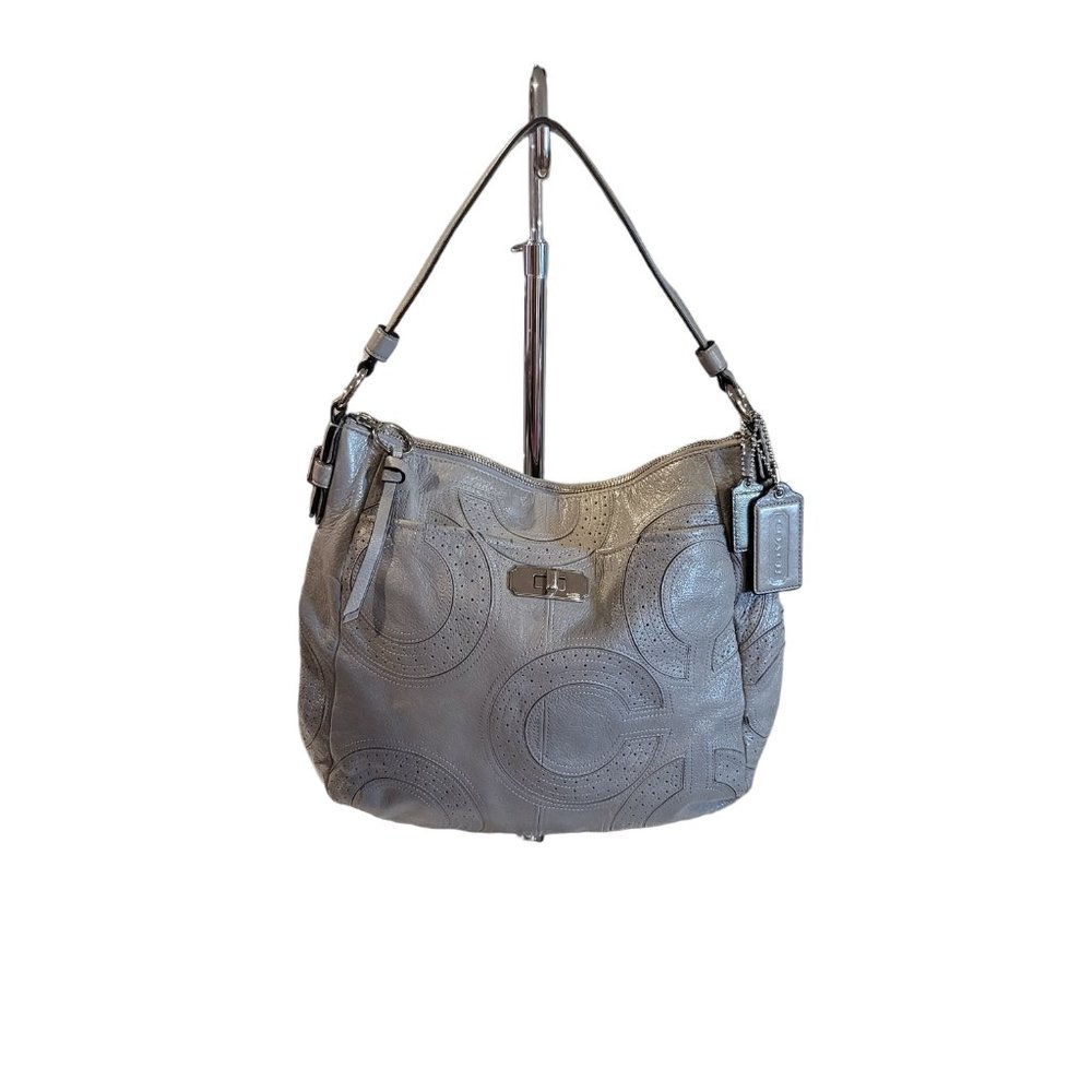 Coach Optic C Leather Shoulder Bag